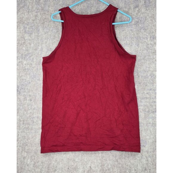 USA Drinking Team Red Tank Top Medium Alstyle 100% Cotton Racerback - Picture 2 of 5
